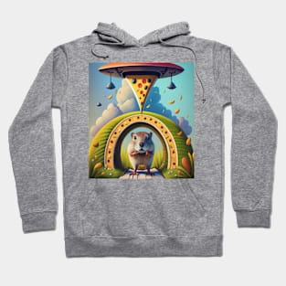 groundhog under bridge with pizza UFO Hoodie